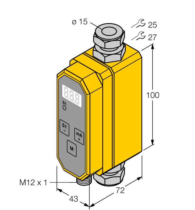 Расходомер TURCK FTCI-15D15A4P-LI-UP8X-H1141