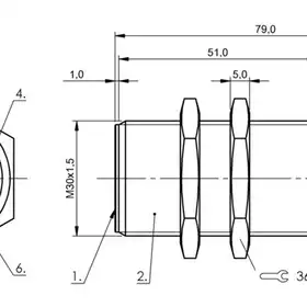 Емкостной датчик Balluff BCS M30B4I2-PSC15D-S04K