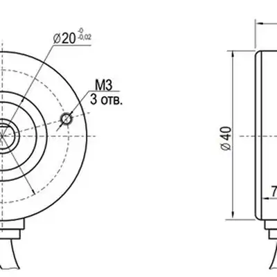 Инкрементальный энкодер INNOCONT ESI-S40-6-2048-6-L-5