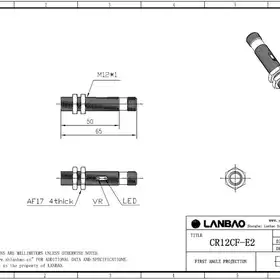 Емкостной датчик LANBAO CR12CF02DNC-E2