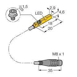 Магнитный датчик TURCK BIM-UNR-AP6X-0.3-PSG3S