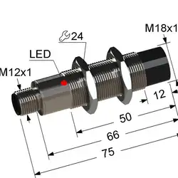 Индуктивный датчик с аналоговым выходом Мега-К PS2D-18M75-8N91-C4