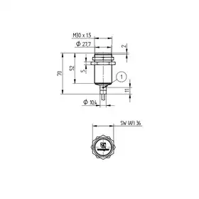 Индуктивный датчик Wenglor I30H020