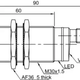 Оптический датчик LANBAO PR30-BC100ATC-E2