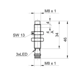 Индуктивный датчик Baumer IR08.P06S-N46.PC1Z.7SL