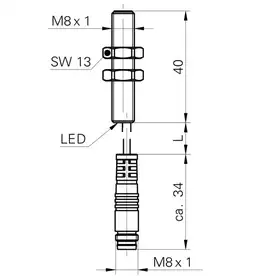 Индуктивный датчик Baumer IFRM 08P37A1/KS35L