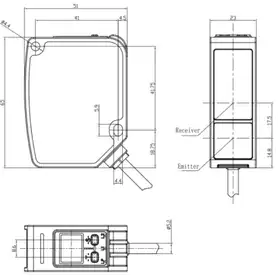 Оптический датчик расстояния LANBAO PDB-CM8DGR