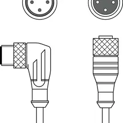 Соединительный кабель Leuze Electronic KDS U-M12-4A-M12-4W-P1-020-24X