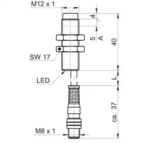 Индуктивный датчик Baumer IR12.P10S-N40.PO1Z.7BLV