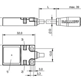 Индуктивный датчик Balluff BES R01ZC-PSC50B-BZ00,2-GS49-V02