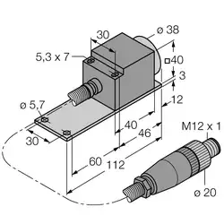Индуктивный датчик TURCK NI25-CQP40/S1102 5M