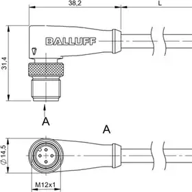 Разъем с кабелем Balluff BCC M424-0000-2A-014-PS0434-020