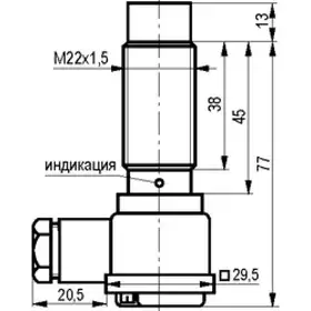 Индуктивный датчик ТЕКО ISN ET6A-32N-10-LZ