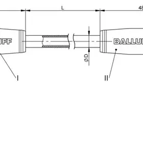 Соединительный кабель Balluff BCC W415-W414-3A-650-NW44T2-010