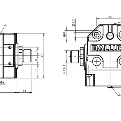 Блочный выключатель Balluff BNS 816-B03-TOB-08-650-11-S80S