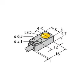 Индуктивный датчик TURCK BI2-Q4.7-AN6X 7M