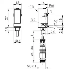 Оптический датчик Baumer FHDK 10N1101/KS35