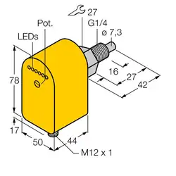 Датчик потока TURCK FCS-G1/4A4P-AP8X-H1141