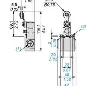 Kонцевой выключатель Telemecanique XCNTR2118G11