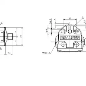 Блочный выключатель Balluff BNS 819-B02-E08-40-13-S80R