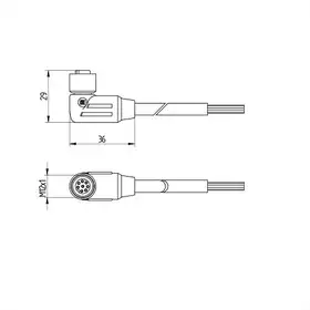 Разъем с кабелем Wenglor S88W-10MPUR