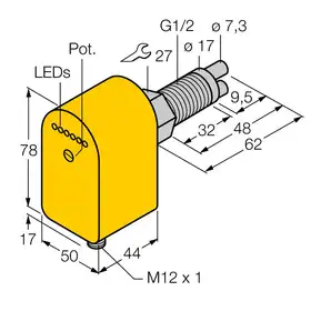 Датчик потока TURCK FCS-GL1/2A2P-LIX-H1141/A