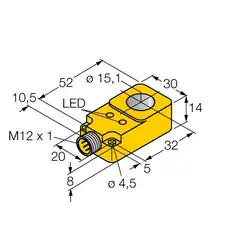 Кольцевой датчик TURCK BI15R-Q14-AN6X2-H1141