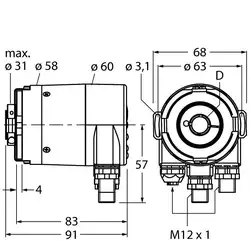 Энкодер TURCK RM-36B12E-9A28B-R3M12