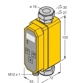 Расходомер TURCK FTCI-18D15A4P-LI-UP8X-H1141