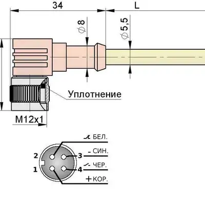 Разъем с кабелем Мега-К PS9-561-C20 (С20 L2,0 5)
