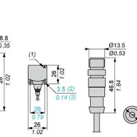 Индуктивный датчик Telemecanique XS8E1A1PBL01M12