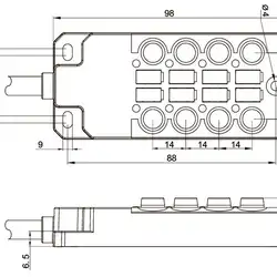 Распределительная коробка для датчиков LANBAO DB080803-2-03P