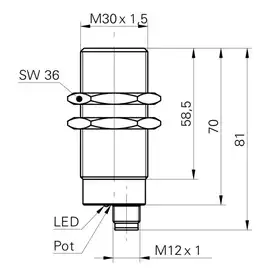 Ультразвуковой датчик расстояния Baumer UNAM 30U9103/S14