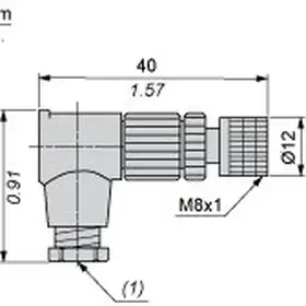 Разъем Telemecanique XZCC8FCM40V