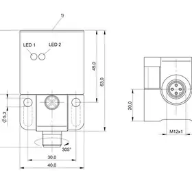 Индуктивный датчик Balluff BES Q40KEU-NAH20B-S04G-001