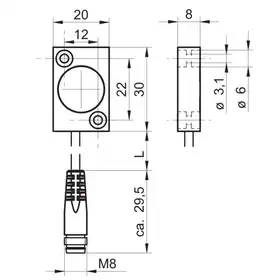 Магнитный датчик угловых перемещений Baumer MDFM 20U9405/KS35PC360