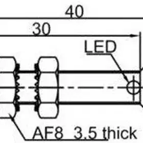 Индуктивный датчик LANBAO LR05AF08DNO-E1