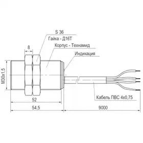 Индуктивный датчик ТЕКО ISBt B73P8-43P-10-LZ-C-V-P-9