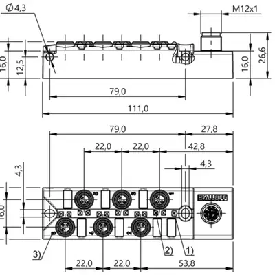 Распределительная коробка Balluff BPI 6M303P-5K-B0-SM4CT