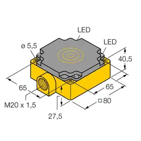 Индуктивный датчик TURCK NI75U-CP80-VP4X2