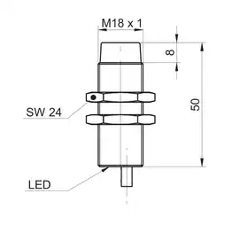 Индуктивный датчик Baumer IR18.P15S-N50.NO1Z.7BCV