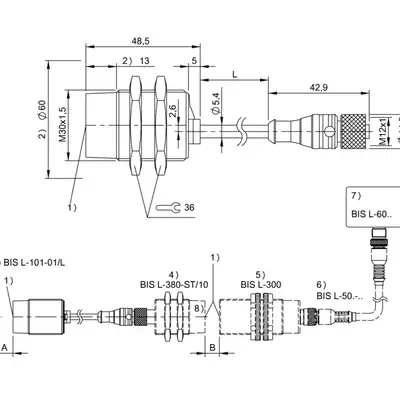 RFID Антенна Balluff BIS L-380-10/BU-PU1-00,5