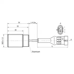 Индуктивный датчик ТЕКО ISBt AC8A8-31P-10G-LZR92-C-P-0,5