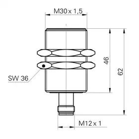 Индуктивный датчик расстояния Baumer IWRM 30Z8704/S14C
