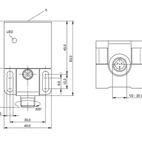 Индуктивный датчик Balluff BES Q40KEU-USU25F-S21G