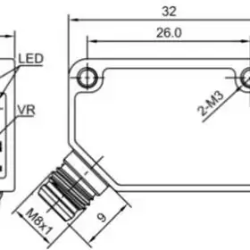 Оптический датчик LANBAO PSF-DM2DNO-E1