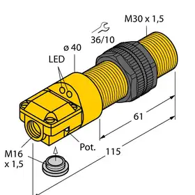 Емкостной датчик TURCK BC10-P30SR-FZ3X2