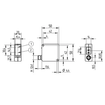 Датчик контрастной метки Wenglor YP11MVV80