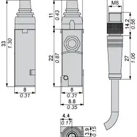 Индуктивный датчик Telemecanique XS7J1A1PBL01M8