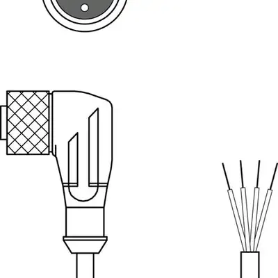 Разъем с кабелем Leuze Electronic KD U-M12-4W-V1-020-3DP